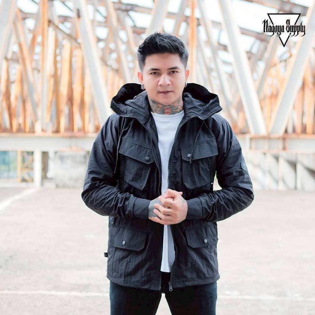 Nagoya Jaket Corong Ovs Nyilon Crinkle - Jaket Windbreakers Casual Premium