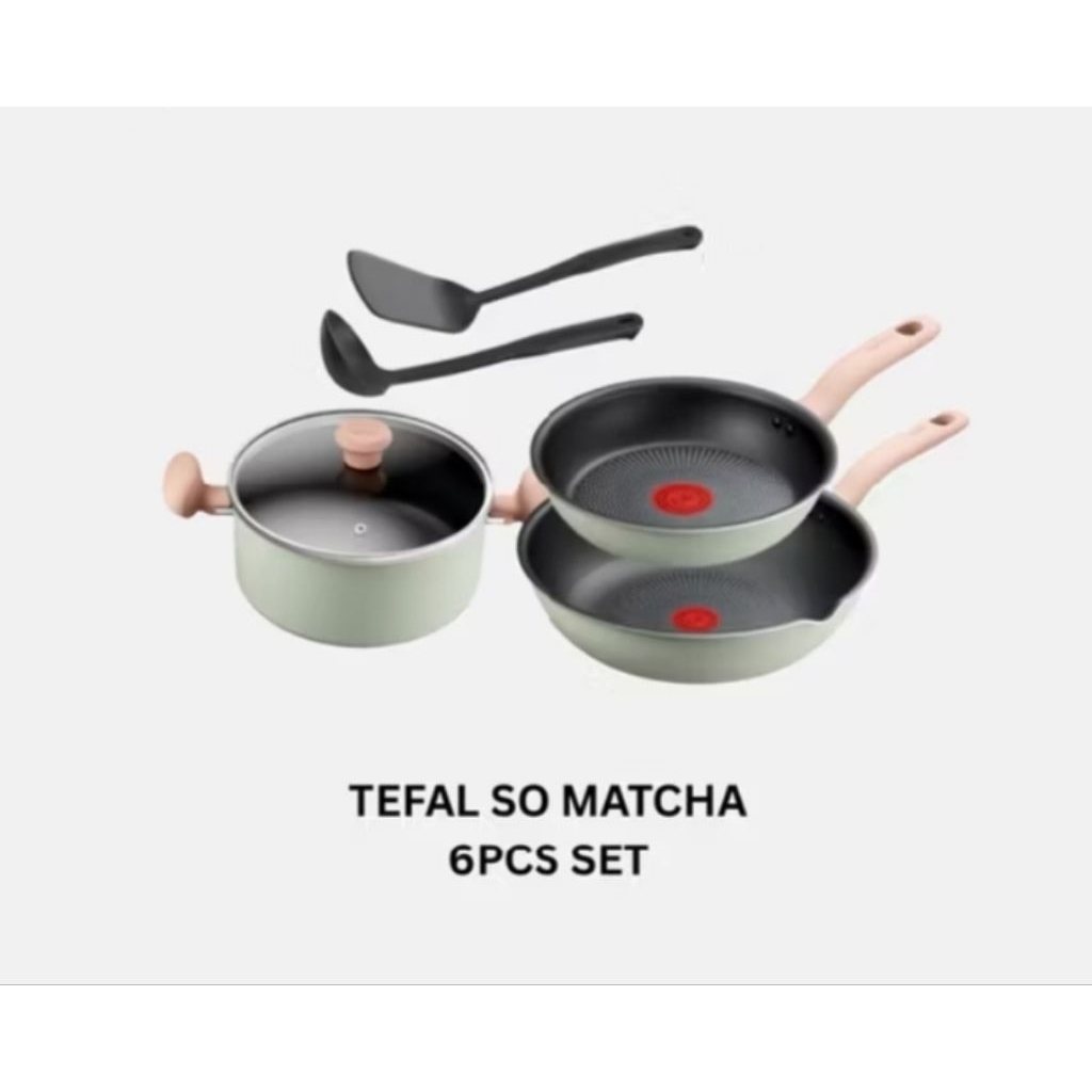Tefal So Matcha Cookware Set 6 pcs Anti Lengket Alumunium