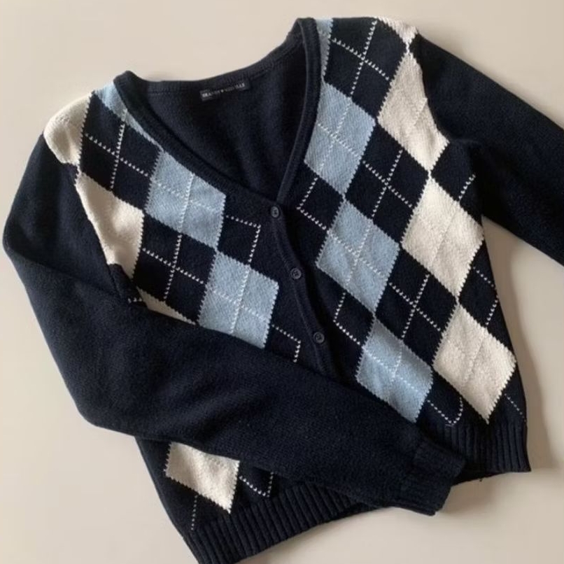preloved cardigan argyle jennie