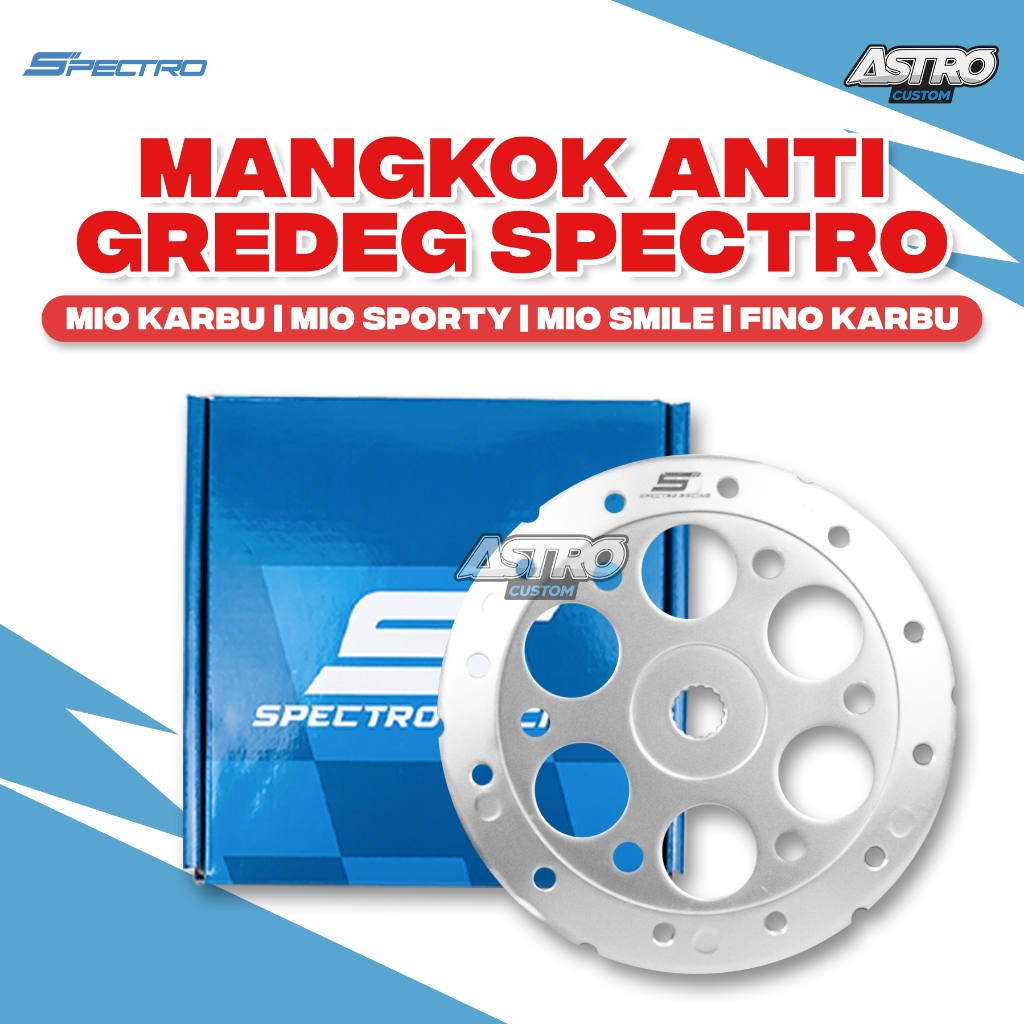 Spectro Mangkok Kampas Ganda MIO Karbu Sporty Smile Fino Soul Anti Gredeg CVT Racing Astrocustom