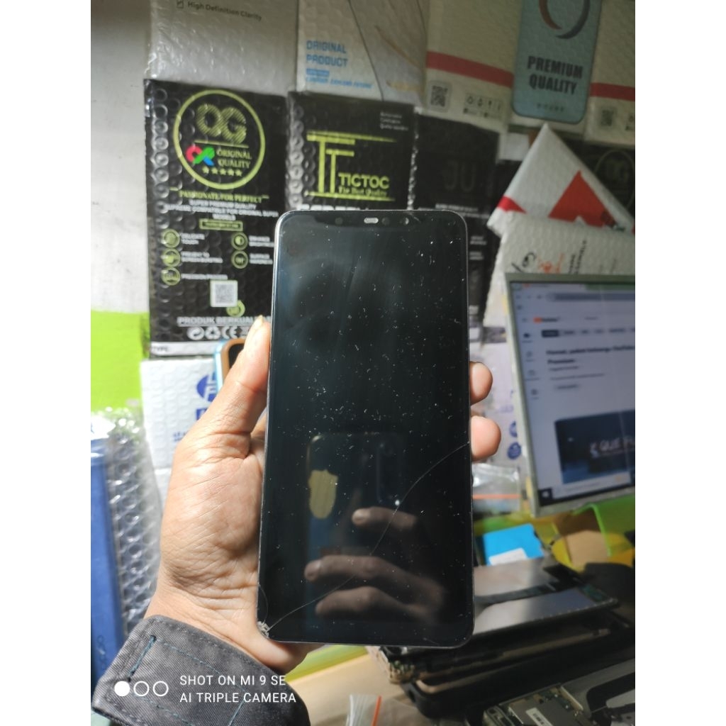LCD Frame Part Mesin Kamera Redmi Note 6 Pro Ori Copotan