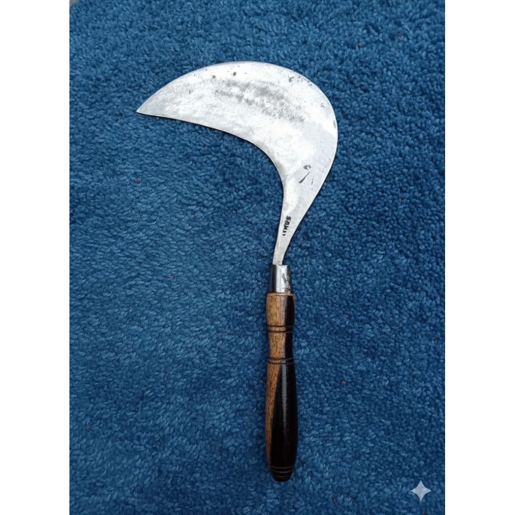 Arit Rumput Cap KUDA Asli Baja Selap Super Tajam - Sabit Rumput Padi Kebun Baja Isian High Quality