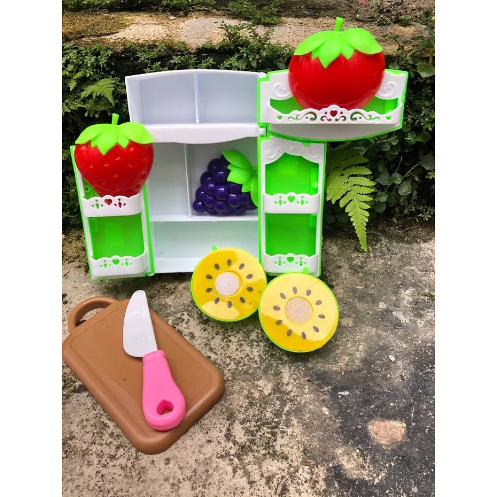 PROMO COD Mainan Edukasi Anak Kulkas Es Krim Ice Cream Permen / Mainan Kulkas Buah Dan Sayur / Maina