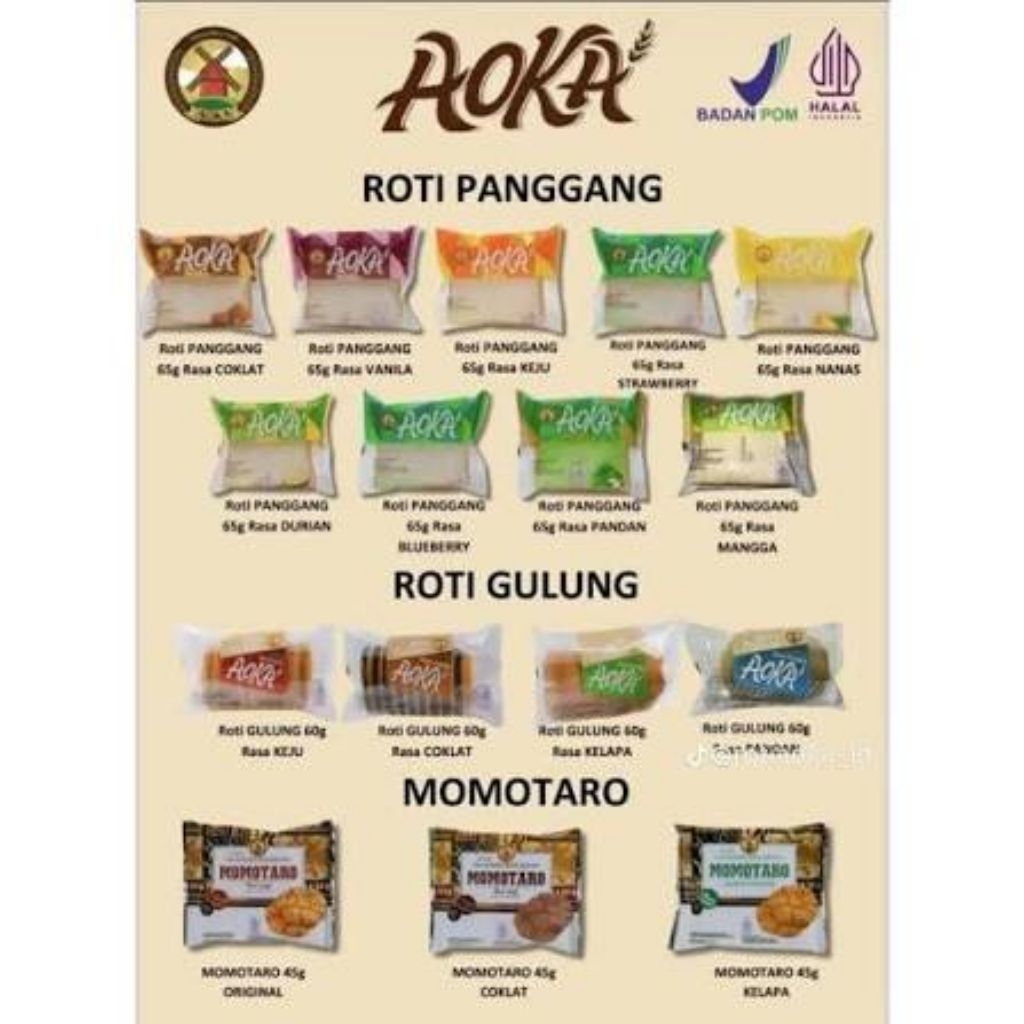 roti panggang aoka roti gulung momotaro pandan