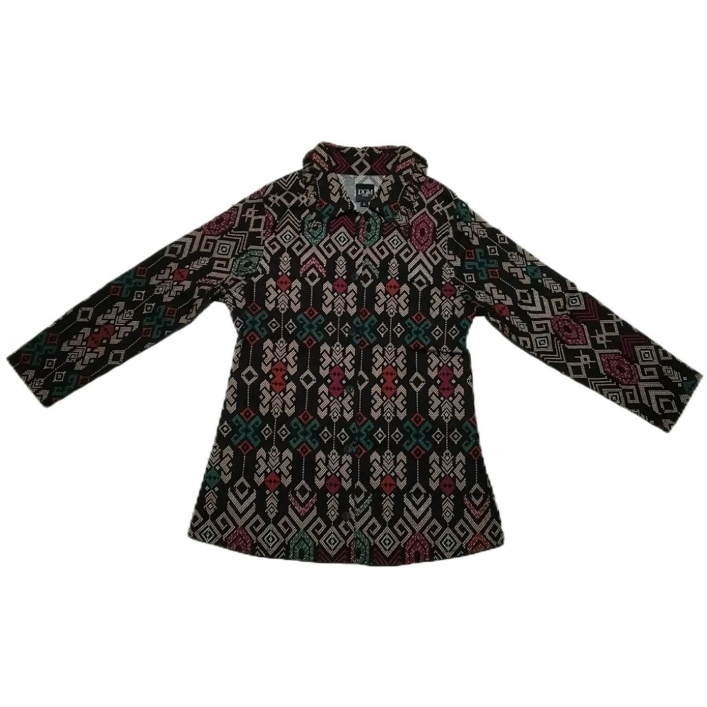 PRELOVED BAJU BATIK WANITA/KEMEJA BATIK WANITA/ATASAN BATIK WANITA LENGAN PANJANG