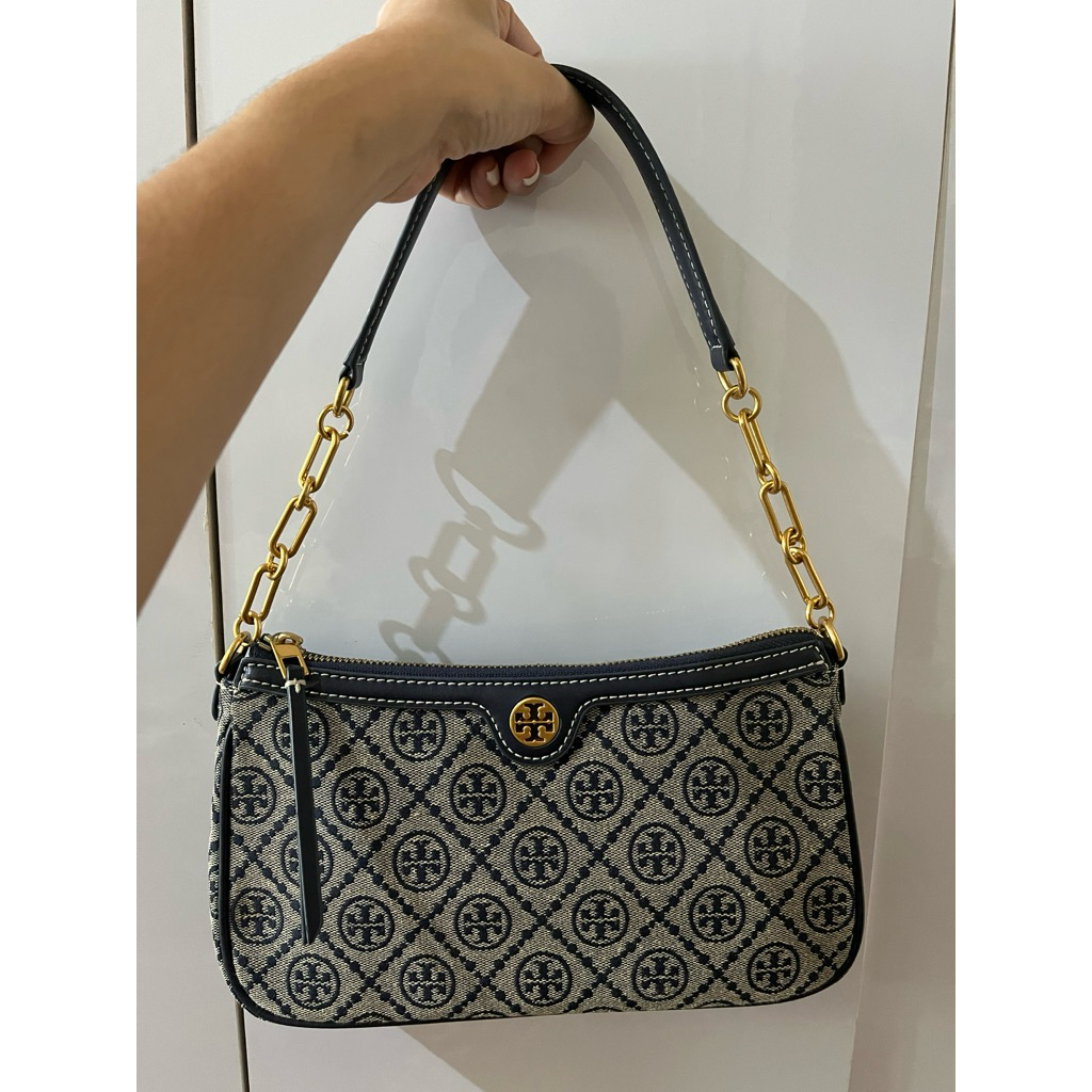 Tory Burch T Monogram Jacquard Studio Bag Tory Navy