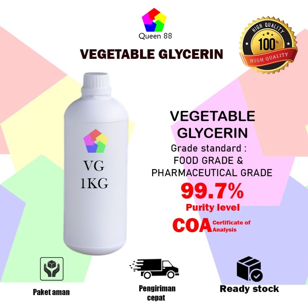 Gliserin 1kg - Vegatable Glycerin - Gliserin Nabati - Gliserol Pharmaceutical Grade