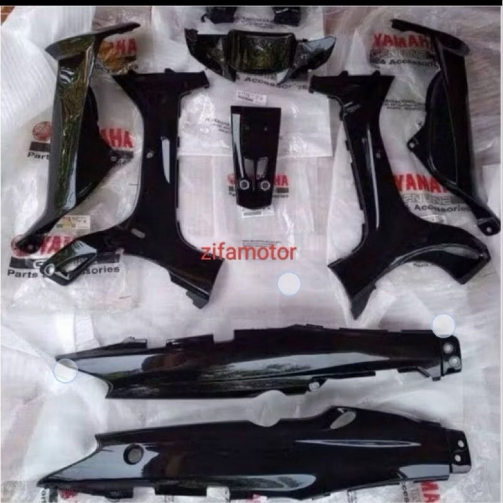 full set body halus Yamaha fizr fiZR FiZ R Vega lama Vega R lama warna hitam polos