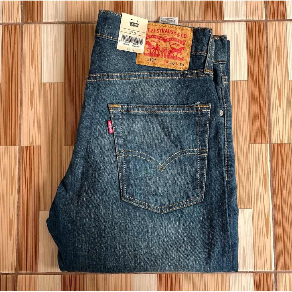 LEVIS 513 / SIZE 30x30 SLIM STRAIGHT BLUE WASH