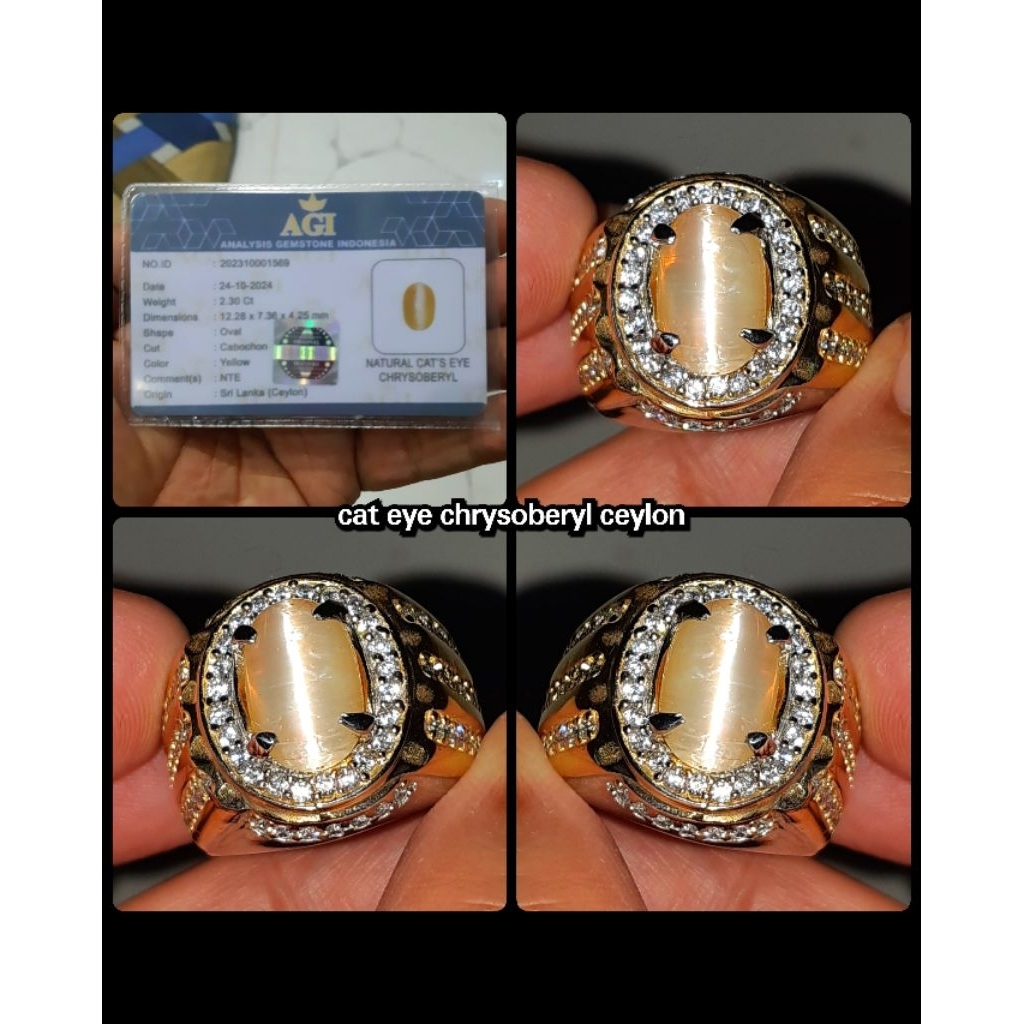 CAT EYE SRILANKA CEYLON ASLI CHRYSIBERYL YA