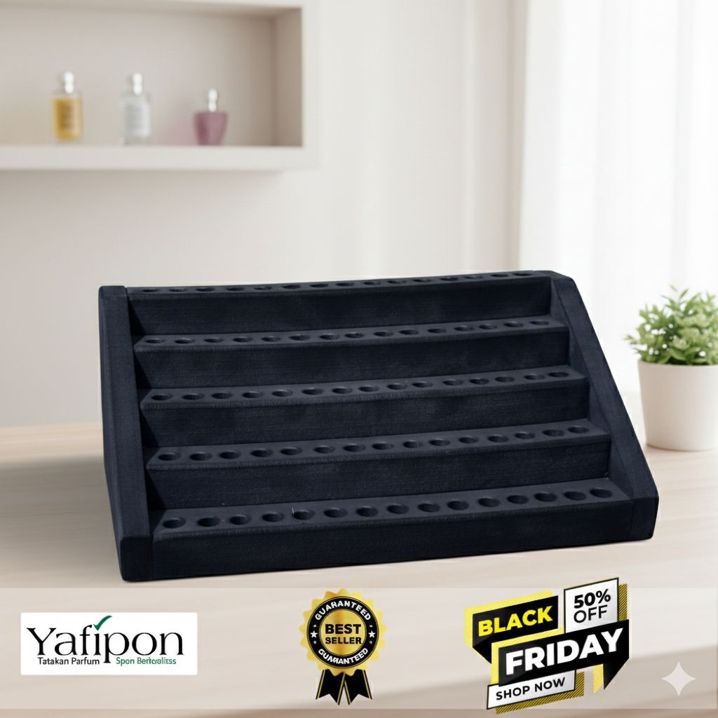 Display Tatakan Botol Parfum 1-3ml Tester Pencilin Tingkat 75 Lubang