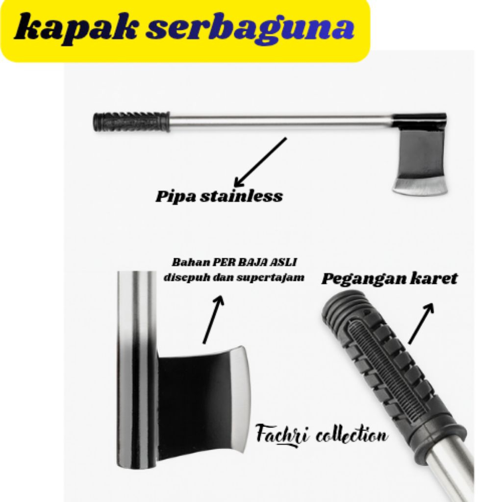 Kapak Serbaguna / Kampak / Bahan PER BAJA Asli /  Multifungsi dan Tahan Lama super tajam