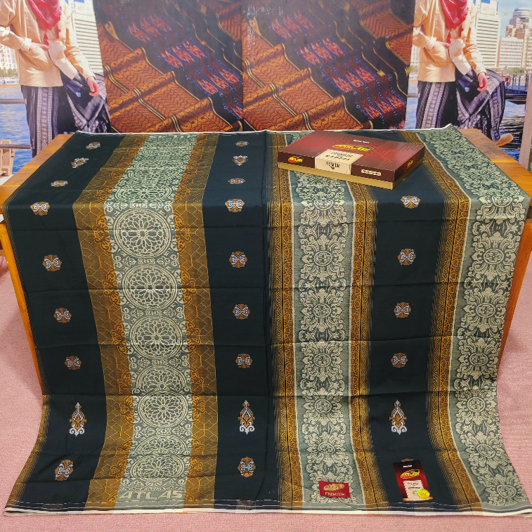 SARUNG ATLAS PREMIUM 790 GOLD SARUNG MEWAH SONGKET JACQUARD