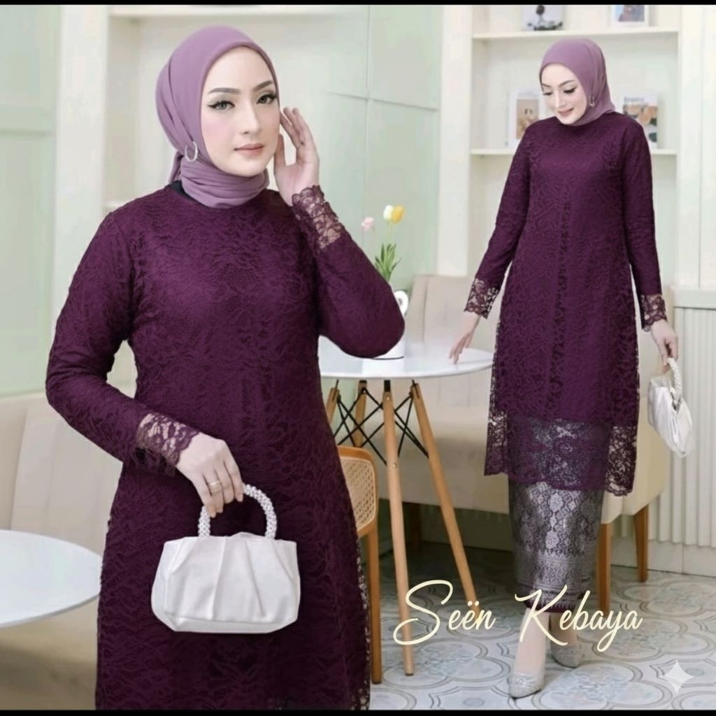 Ready Setelan Tunik Kebaya Brukat Rok Songket//Tunik Kebaya Brukat Jumbo/kebaya Brukat Jumbo/Baju Ke