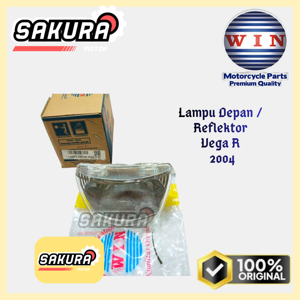 Lampu Depan / Reflektor Vega R 2004 Original WIN