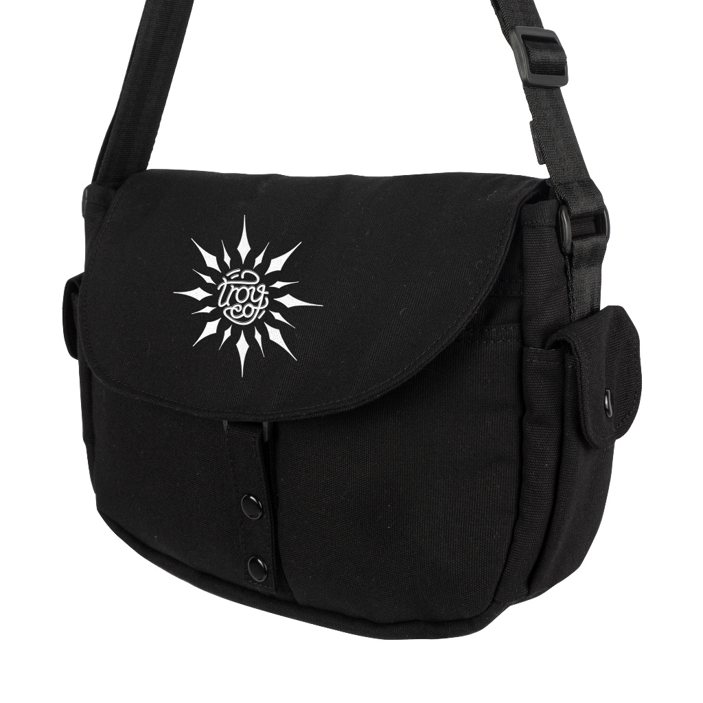 Troy Company Sling Bag Messenger Bag Rising Sun - Tas Selempang Hitam SBD 3384