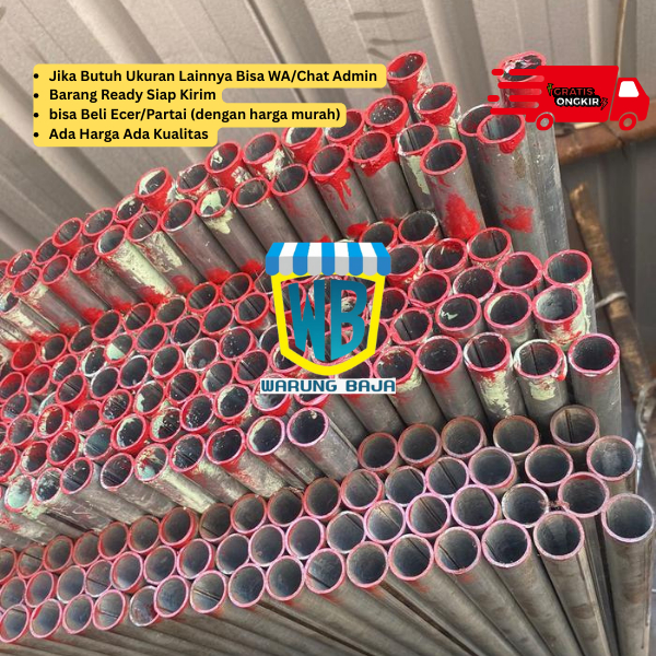 Besi Pipa Galvanis 1 1/4" - pipa galvanis 1 seperempat inch - pipa besi - warungbaja - besi murah