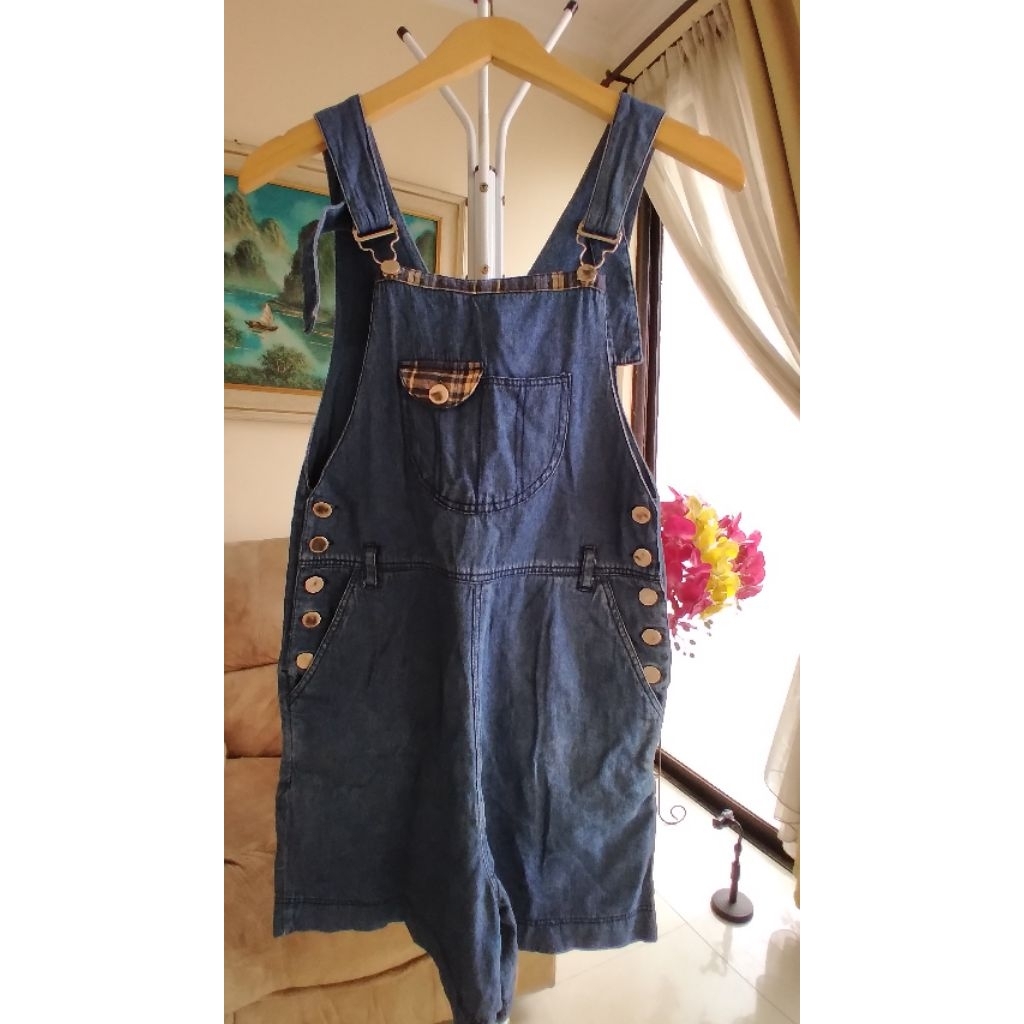 Baju Kodok Overral Celana Pendek Jeans Anak Preloved Second Branded ' CREE YOUNG FASHION ' ( LP 74 P