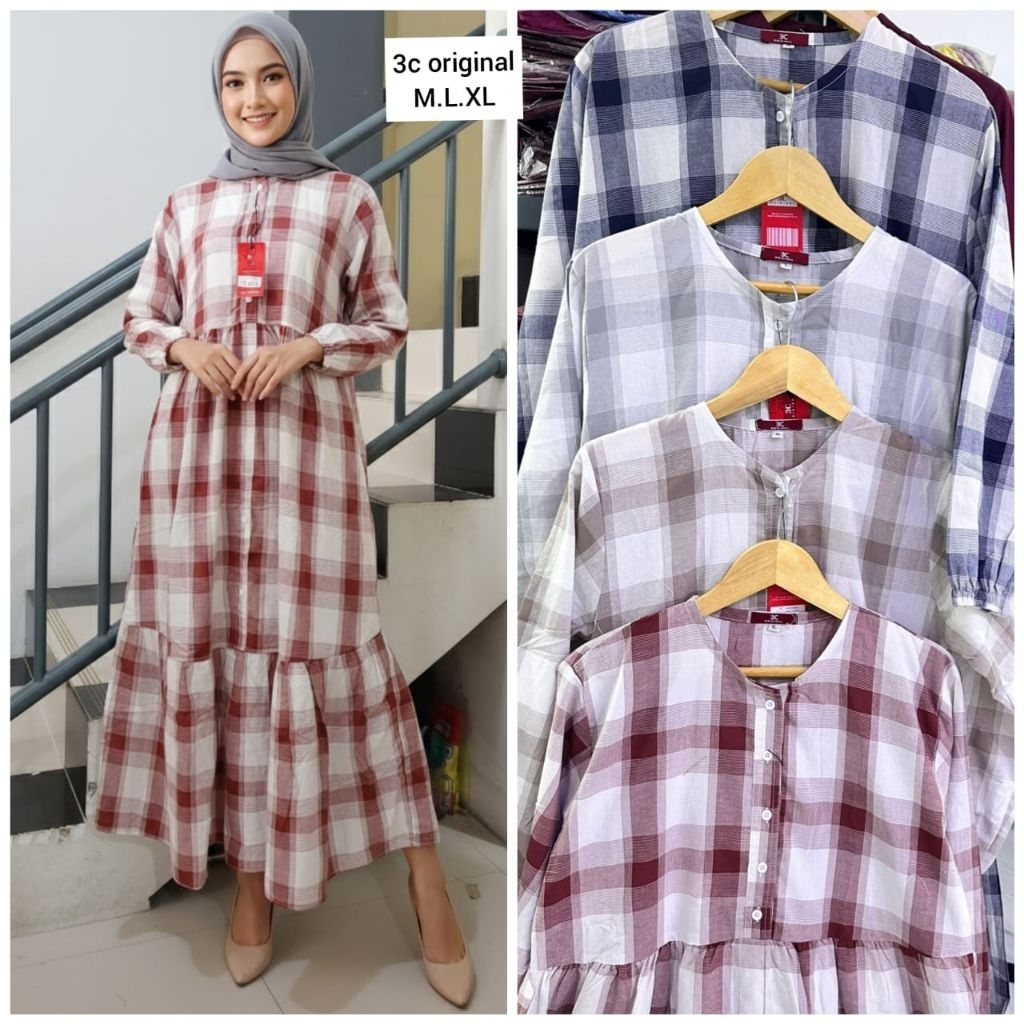 Dress Gamis Katun motif by 3C Original