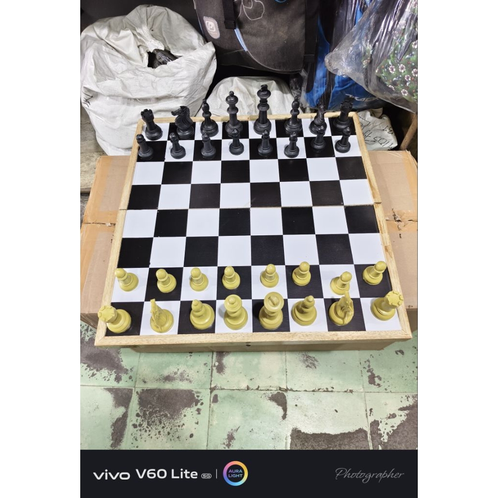 Papan Catur Biji Plastik Karpov Ukuran Jumbo 50X50