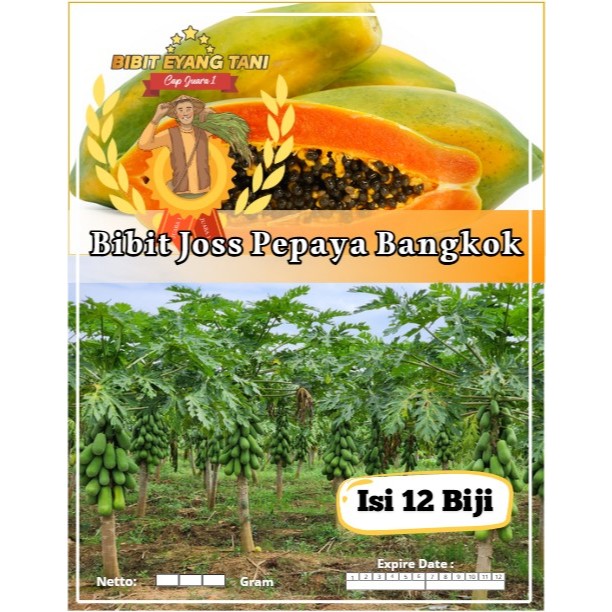 Bibit Joss Pepaya Bangkok | Biji Benih Pepaya Bangkok| Pepaya