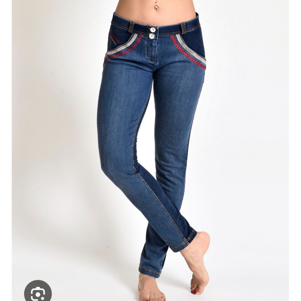 freddy wr up pants jeans Slim fit celana panjang denim branded wanita