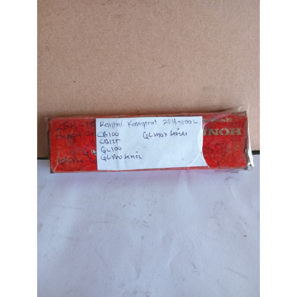 (OBRAL) RANTAI KAMPRAT 25H-100L AHM HONDA UNTUK MOTOR CB 100/ CB 125/ GL 100 / GL PRO SERIES / GL MA