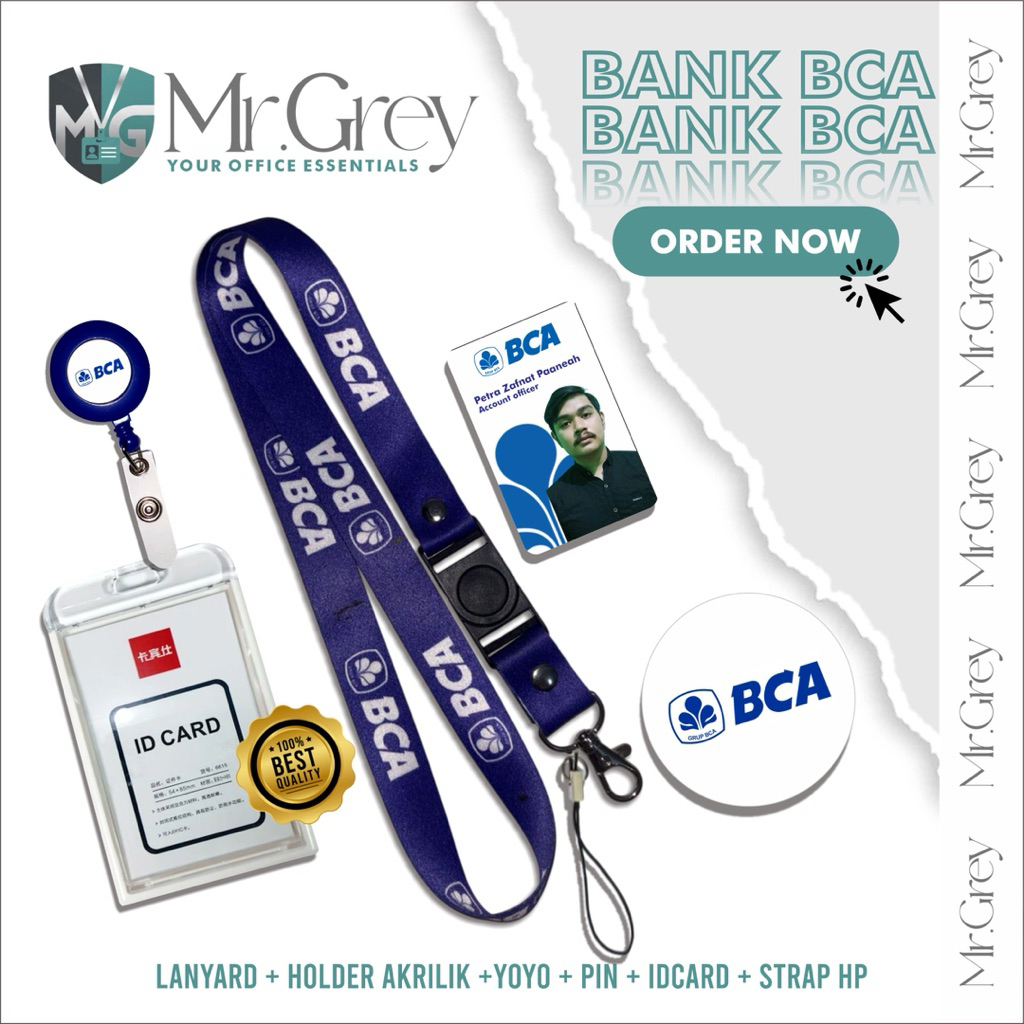 Lanyard BCA / Tali idcard BCA [Ready stock] Termurah