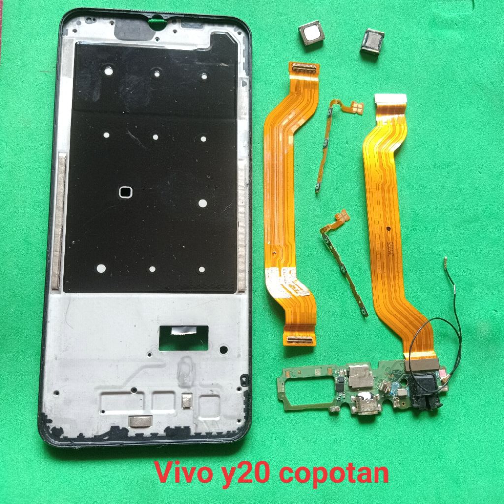 Sparepart Copotan Vivo Y20 Second Original  Flex UI board  frame  Flex power  speaker atas
