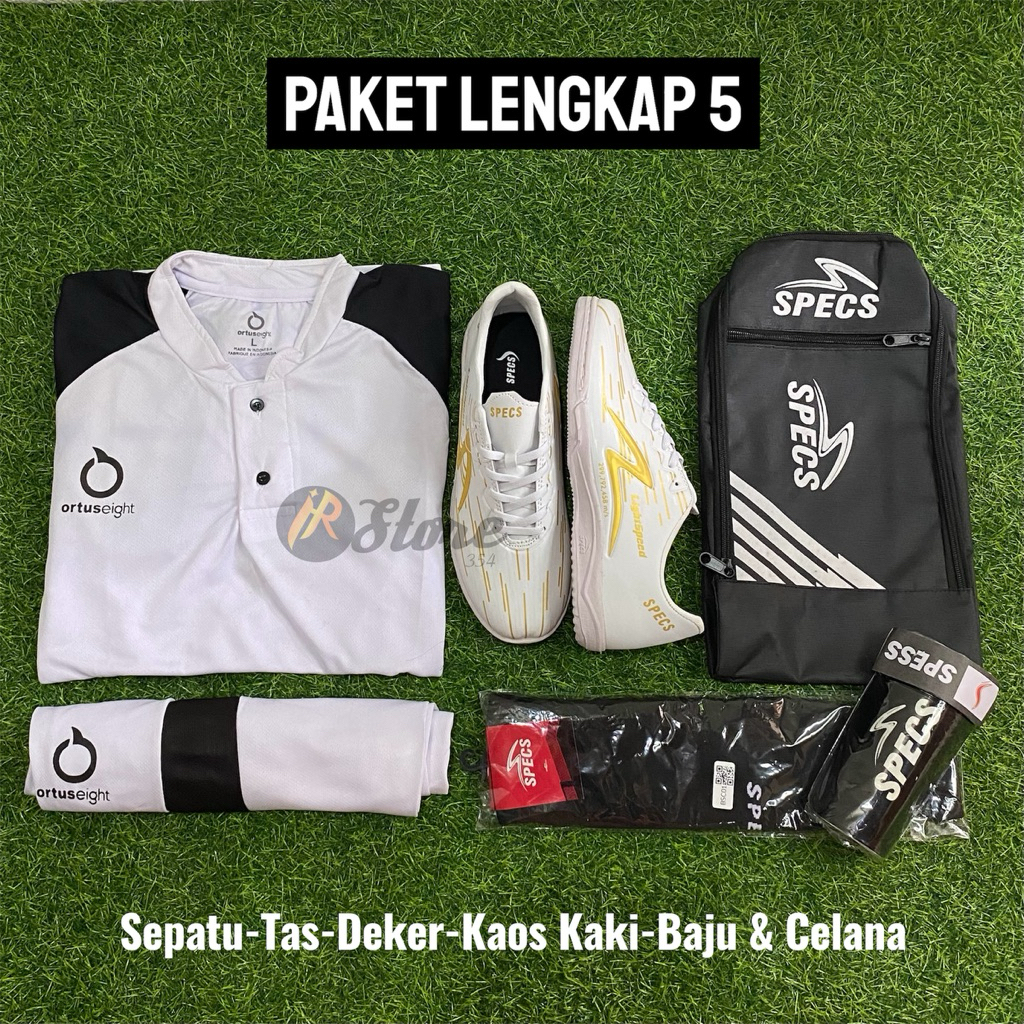 PAKET HEMAT Sepatu Futsal Pria / Tas / Deker / Kaos Kaki / Baju Dan Celana Murah Berkualitas COD