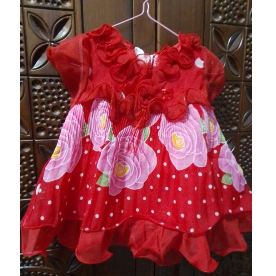 Baju Bayi Perempuan Cewek gamis bayi lucu setelan 3-6 bulan Dress bayi lucu imut untuk usia 2 3 4 5 