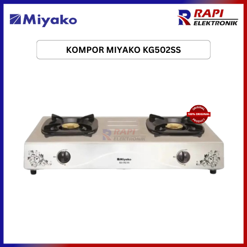KOMPOR MIYAKO KG502SS / KG 502SS / 2 TUNGKU /SILVER