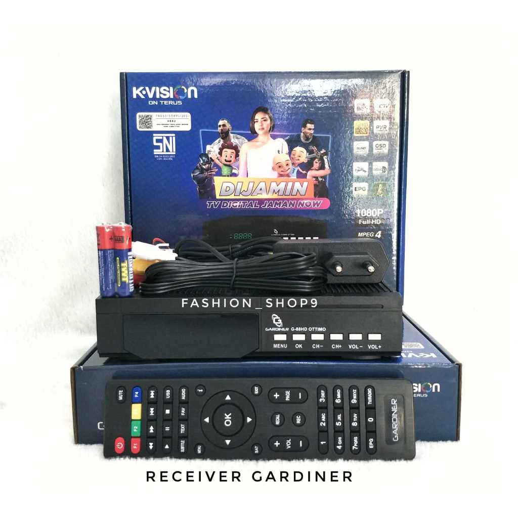 Receiver Gardiner Ottimo G-88HD (powered by K-Vision) + Voucher 50rb - (Free lampu 1 pcs)