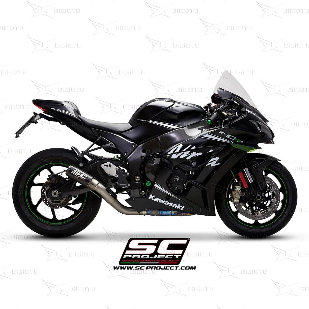 SC Project CR-T Muffler Carbon Fiber Knalpot Slip On Kawasaki ZX-10R