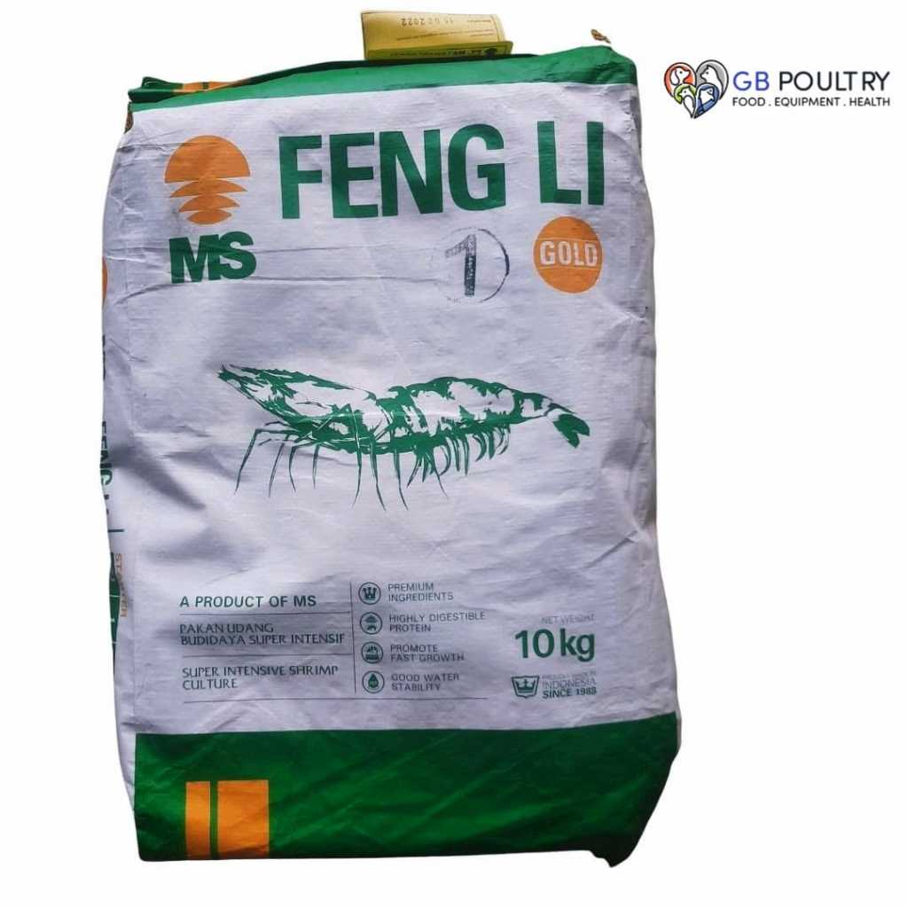 FENGLI 1 / FENG LI 1 / FL 1 PELET Udang, Lobster, Burayak Ikan Original 10 kg