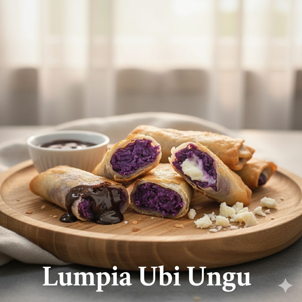 Lumpia Ubi Ungu/Cemilan/Snack/Lumpia Lumer