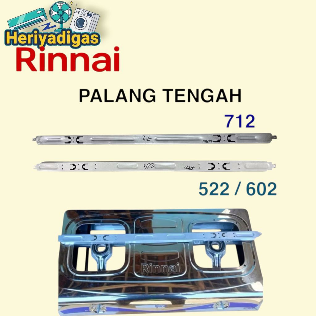 Ragangan kompor Rinnai - Plang tengah kompor Rinnai - Tatakan Tungku kompor Rinnai Original