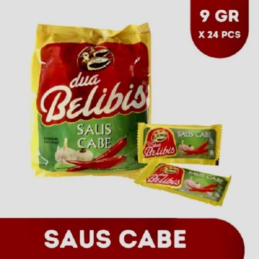 Saus cabe dua belibis sachet 9g satuan / Saus sambal sachet dua belibis / Saus Cabe Sachet