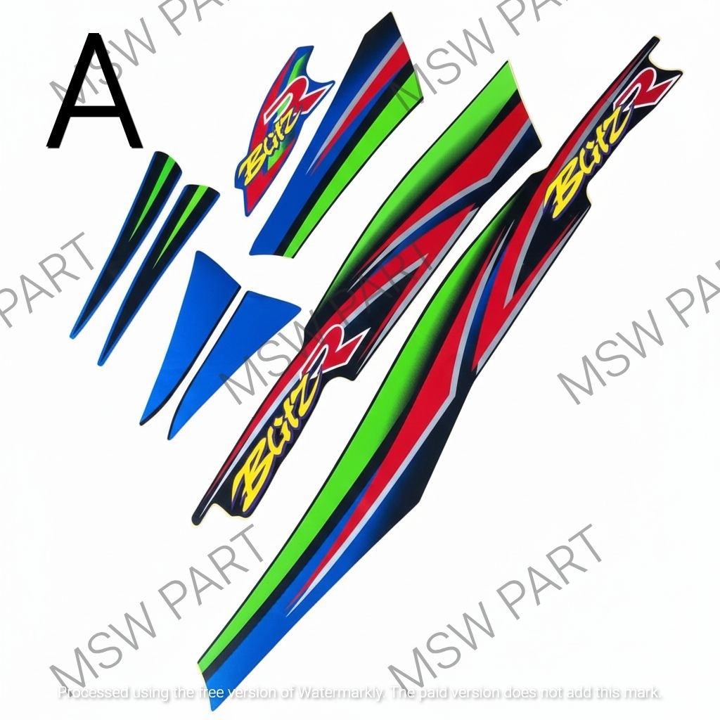STIKER LIS STRIPING KAWASAKI BLITZ R | STIKER MOTOR KAWASAKI BLITZ 2004