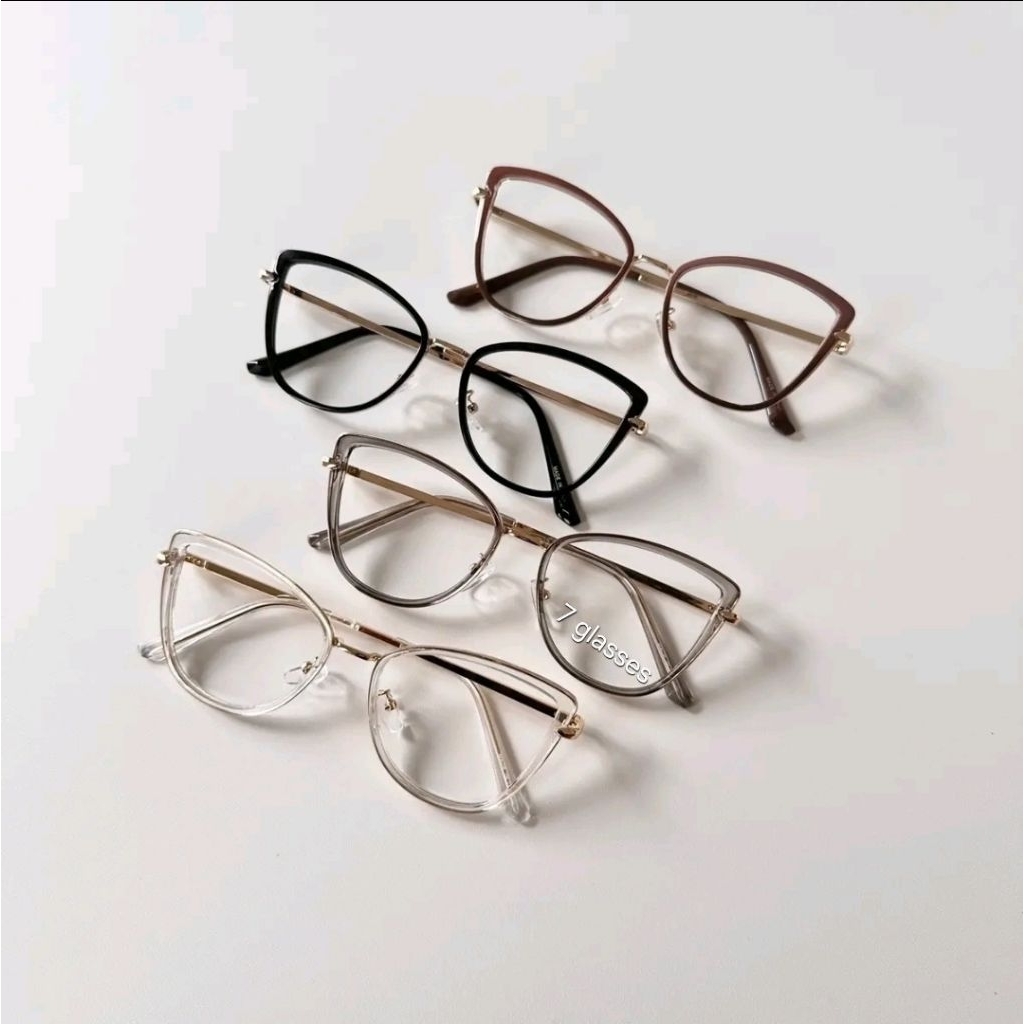 frame livy-kacamata fasion cateye optik eyewear glasses plastik besi antiradiasi blueray fotocromic 
