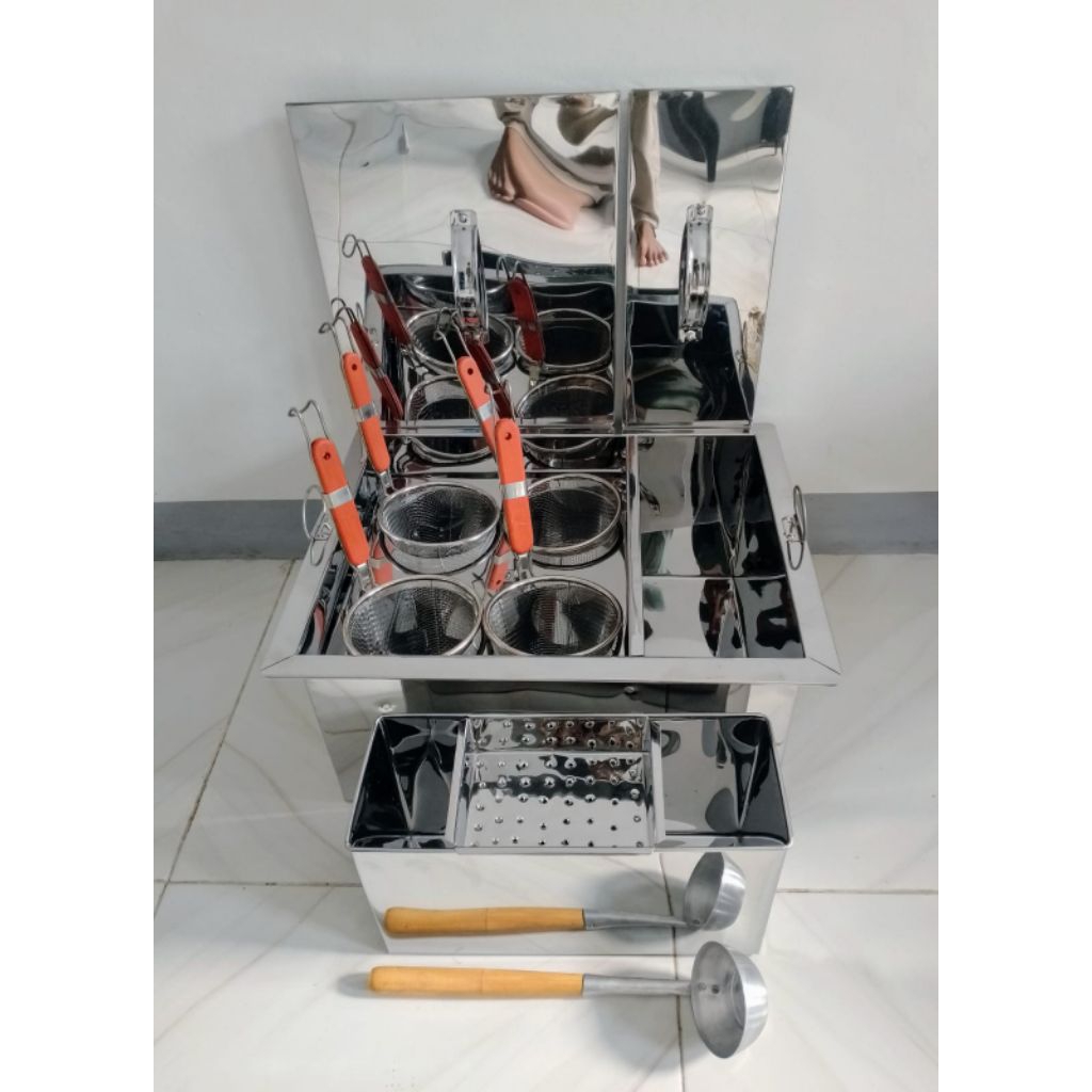Dandang mie ayam 4 lubang, dandang saja , dandang mie kocok stainless steel , packing bubble