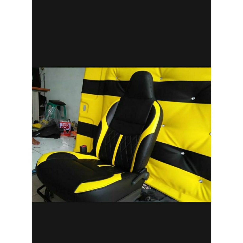 sarung jok mobil brio satya 2022-2025 bahan oscar asiaplas full set 2 baris