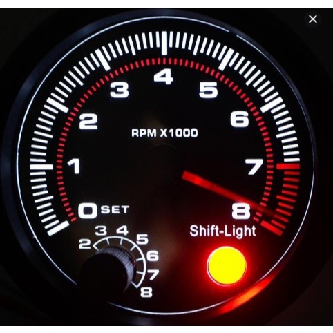 Tachometer Mobil Universal 3.75'' "0-8000 Rpm Tachometer