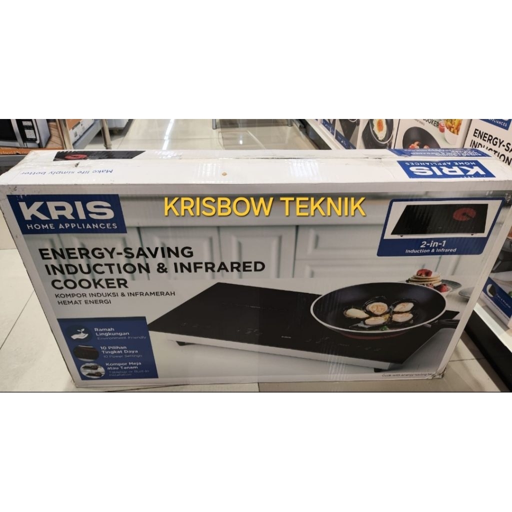 kris Kompor Listrik Induksi dan infrared 2 tungku kris by krisbow DCHD6BK-2411 upgrade dari YL-DT13T