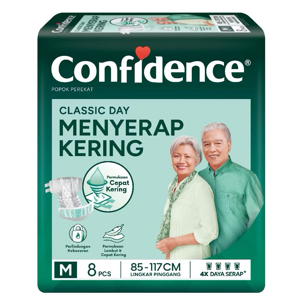 confidence pampers dewasa tape M8 L7 XL6