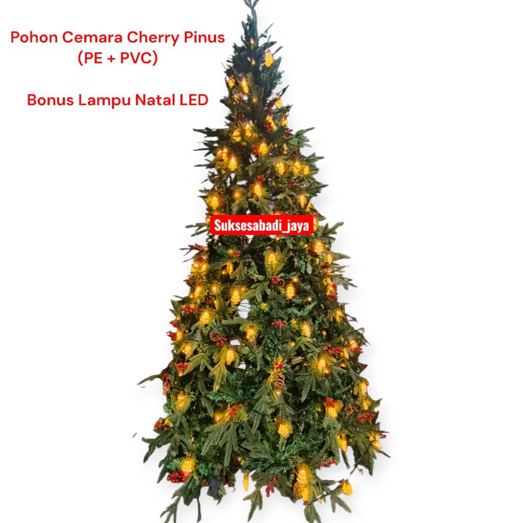 NEW 2025 POHON NATAL CHERRY PINUS PREMIUM PE+PVC/POHON NATAL CHERRY 9FT 2.7meter (POHON NATAL CEMARA