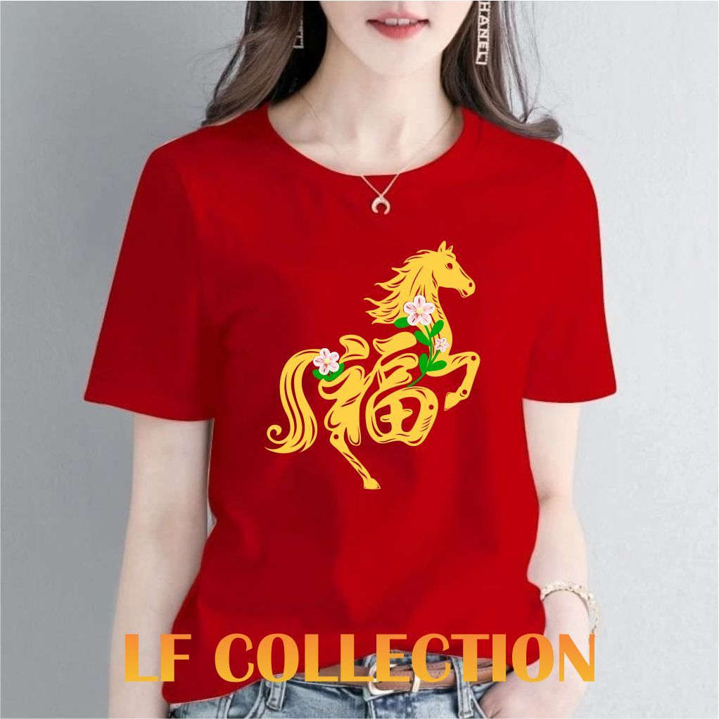 Kaos pria wanita imlek/Kaos imlek keluarga/Kaos imlek murah/Atasan imlek