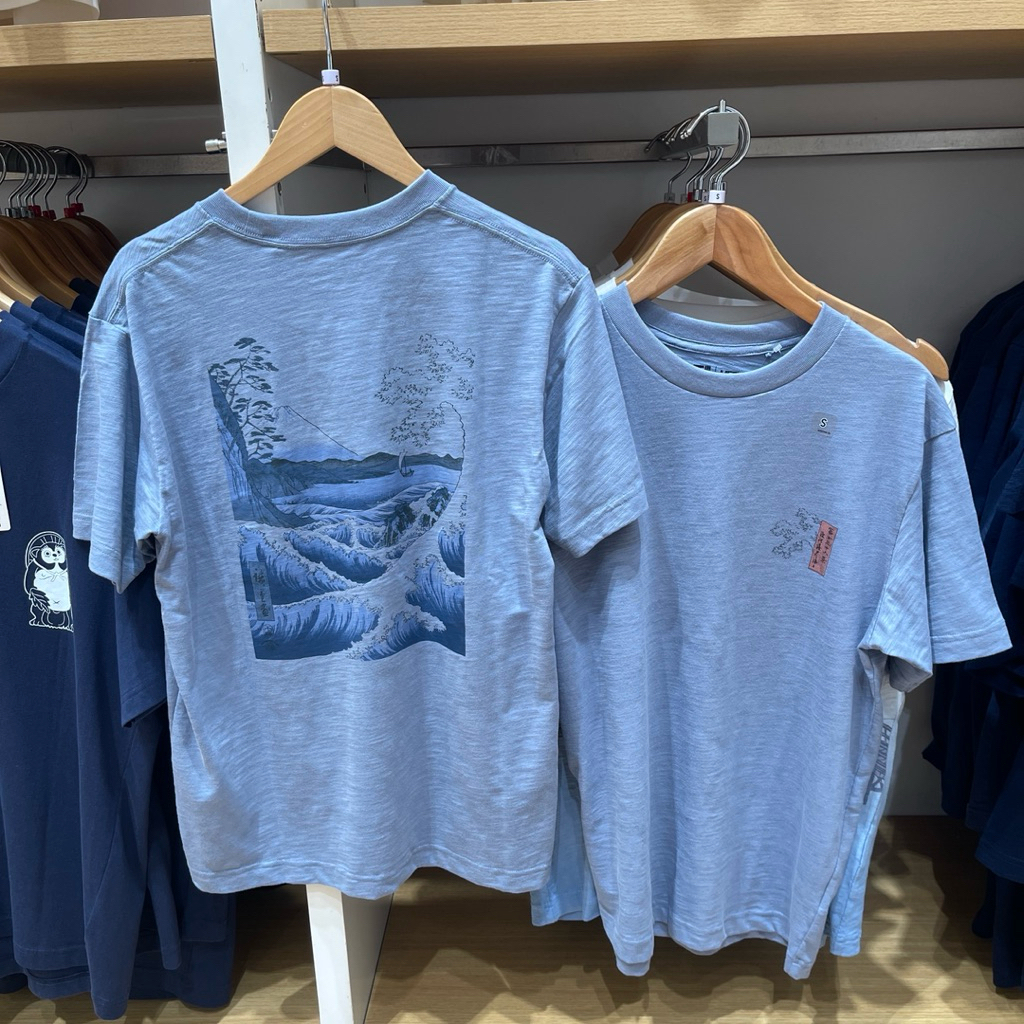 Tshirt Uniqlo Man UKIYO E 62 blue