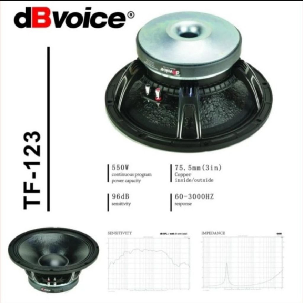 Speaker komponen dBvoice TF123 original 12inch | MELODY CLASSIC