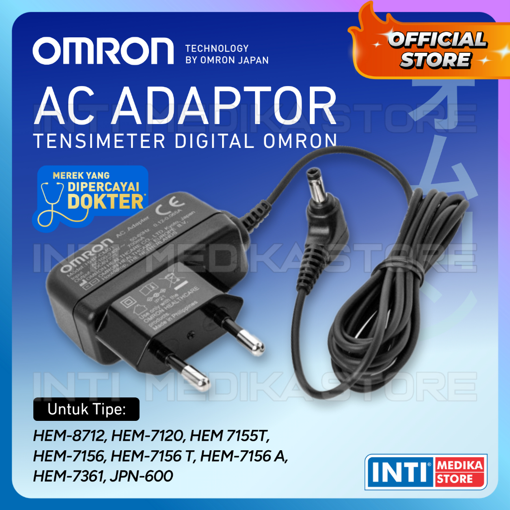 OMRON - AC Adaptor | Adaptor Tensi Omron | Adaptor Tensimeter Omron ORIGINAL
